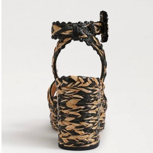 NWOB Sam Edelman Iliana Heeled Sandal in Black/Natural SZ 8 - Picture 3 of 8